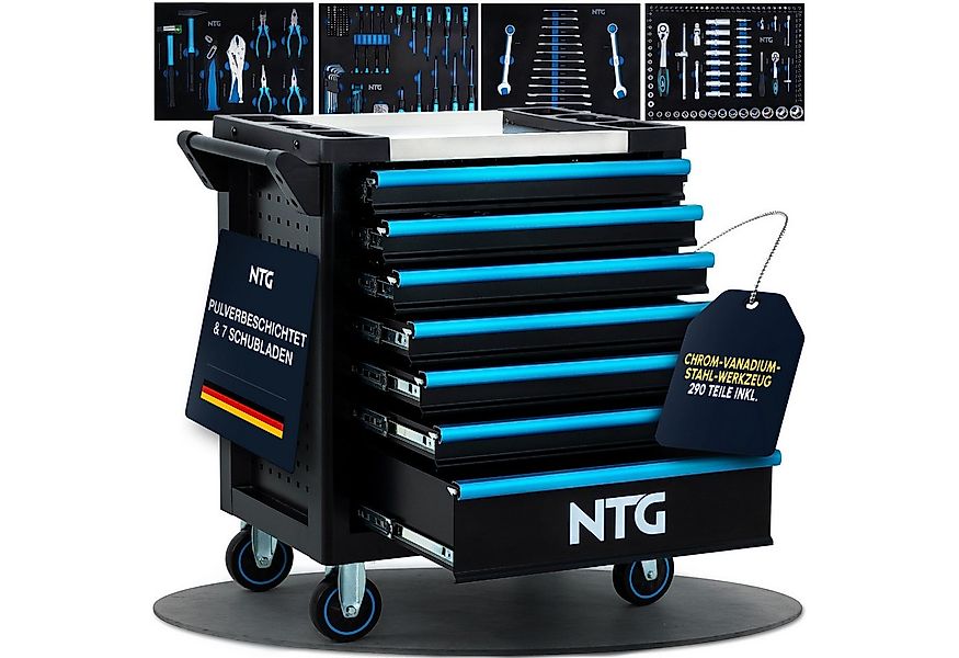NTG Nutzfahrzeug Technik GmbH Werkzeugwagen 7 Schubladen 290-tlg abschließb günstig online kaufen