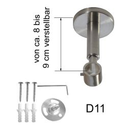BASIT Gardinenstange Rohr Edelstahloptik 16 mm günstig online kaufen