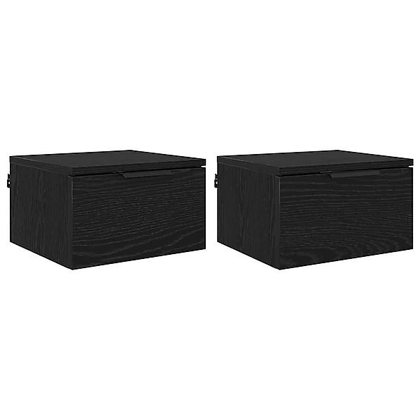 vidaXL Nachttisch Nachttisch 2 pcs Schwarz günstig online kaufen