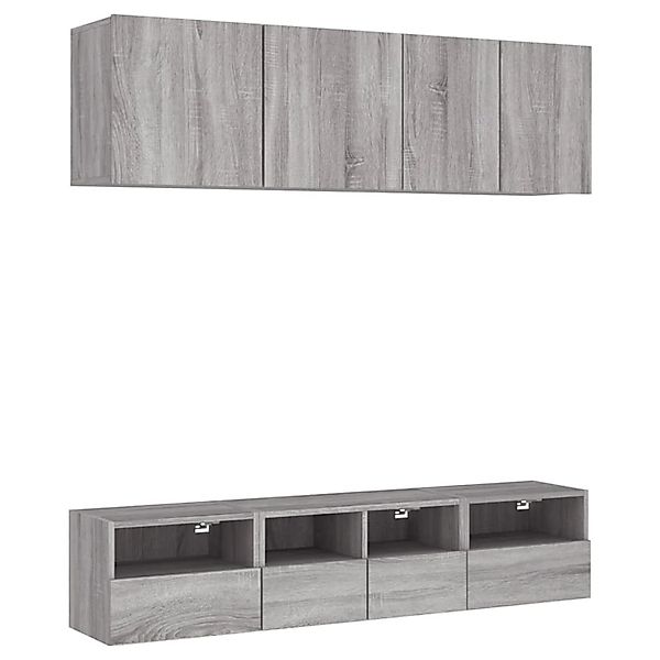 VidaXL 5-tlg. Wohnwand Grau Sonoma Holzwerkstoff  Modell 6 günstig online kaufen