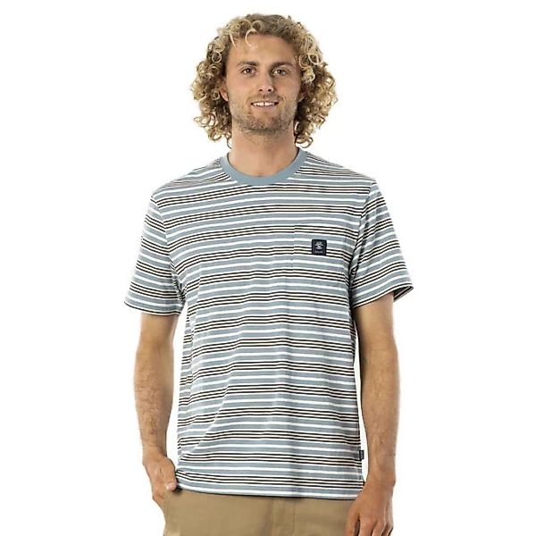 Rip Curl Searchers Stripe Kurzärmeliges T-shirt 2XL Mid Blue günstig online kaufen
