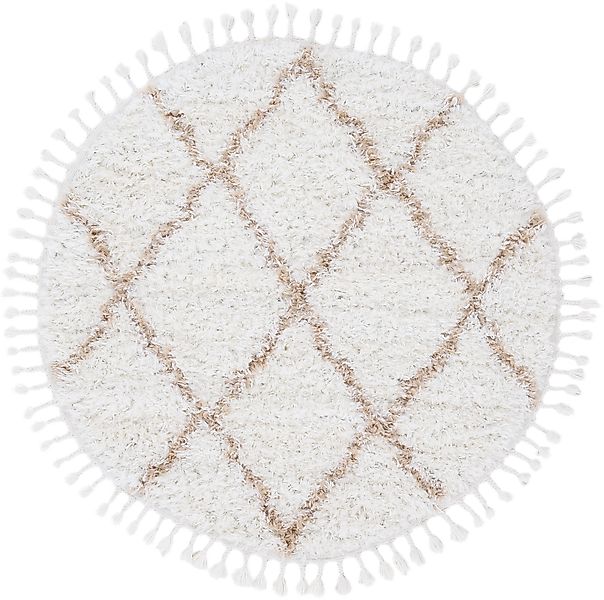 carpetfine Hochflor-Teppich »Eddy«, rund, 30 mm Höhe, Shaggy Langflor mit F günstig online kaufen