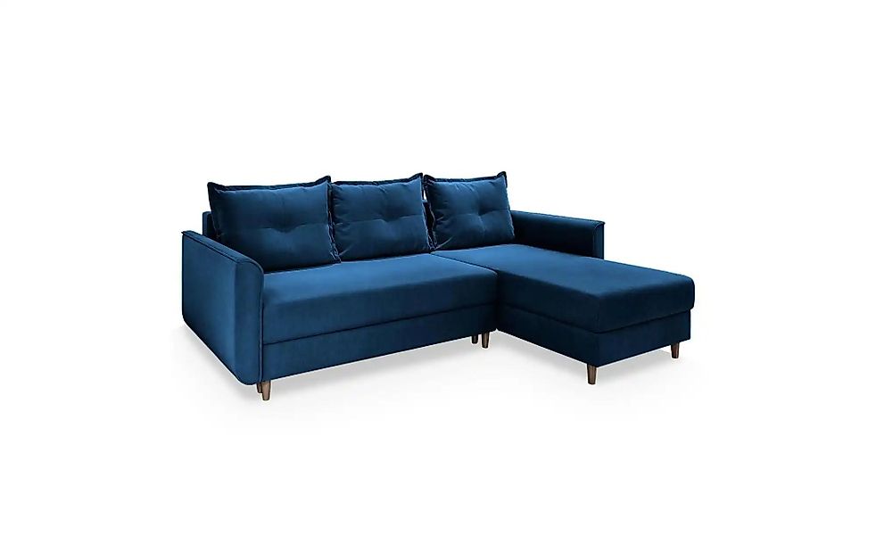 MASSENO Ecksofa mit Schlaffunktion Pisan ¦ blau ¦ Maße (cm): B: 220 H: 91 P günstig online kaufen