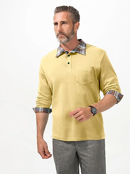 Poloshirt "Langarm-Poloshirt" 1 Stk. tlg. günstig online kaufen