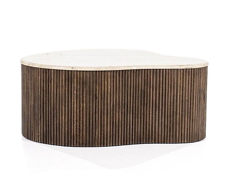 LEVEN Lifestyle Couchtisch LARIE organisch Tischplatte aus Travertin Naturs günstig online kaufen