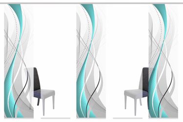 HOME WOHNIDEEN Schiebegardine "WUXi" Klettband 5 Stk. tlg. HxB: 245x60, ink günstig online kaufen