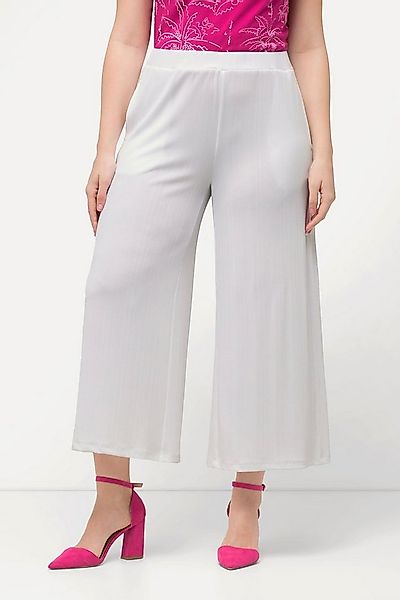 Ulla Popken Funktionshose Culotte Struktur wadenlang gerades Bein günstig online kaufen