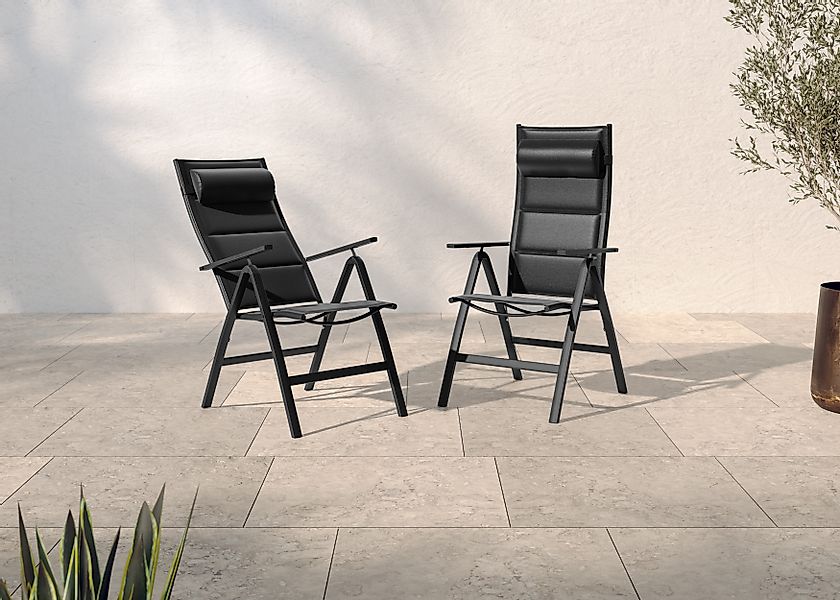 KONIFERA Gartenstuhl »Melbourne« (Set) 2 Stk. klappbar, mit verstellbarer R günstig online kaufen