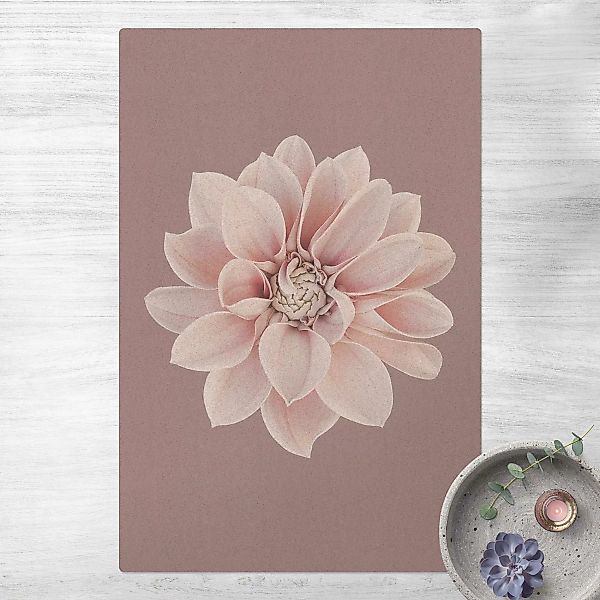 Kork-Teppich Dahlie Blume Lavendel Weiß Rosa günstig online kaufen