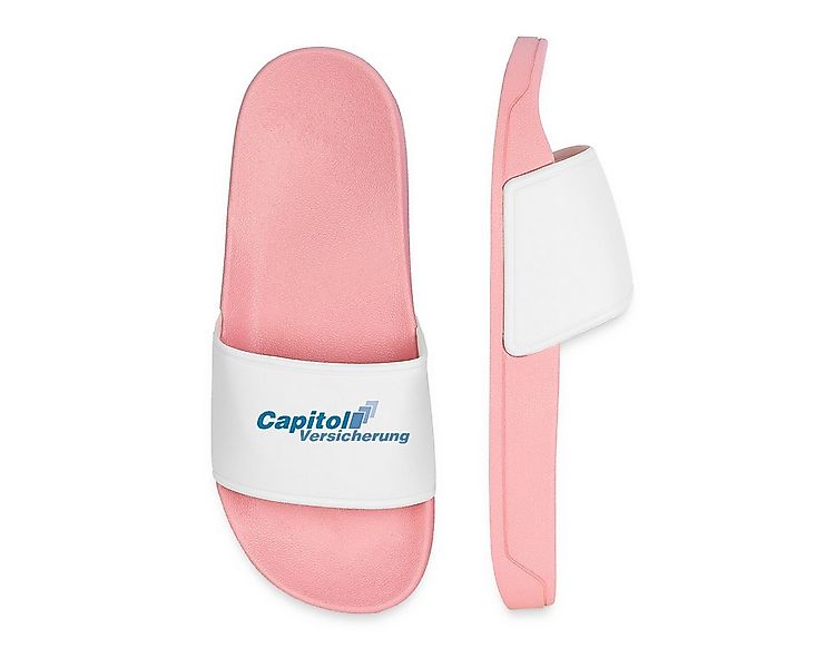 Spreadshirt Stromberg Logo Capitol Versicherung Badelatschen Herren Badesch günstig online kaufen