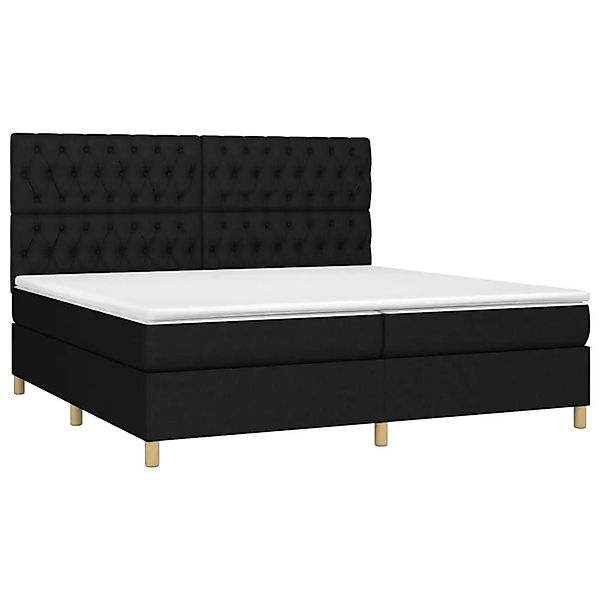 vidaXL Boxspringbett mit Matratze Schwarz 200x200 cm Stoff 3142603 günstig online kaufen