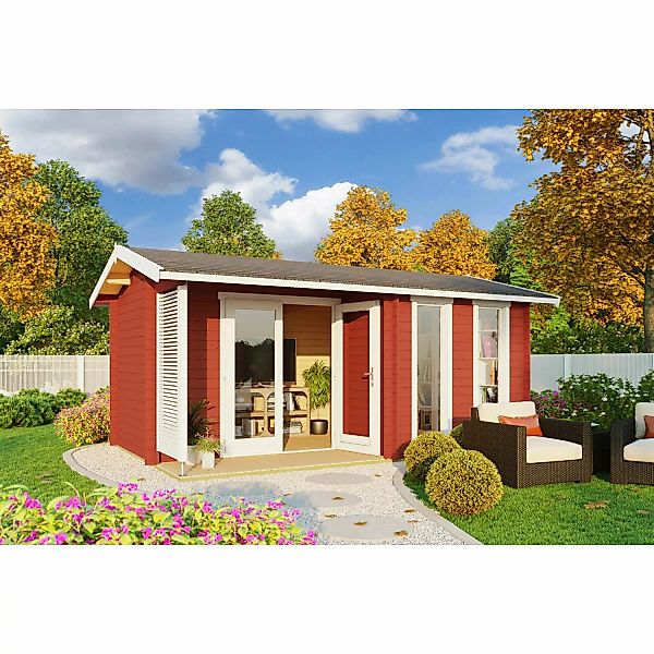 LASITA MAJA Gartenhaus "Riverside", (Set), Blochbohlenhaus 28mm Terrasse, F günstig online kaufen