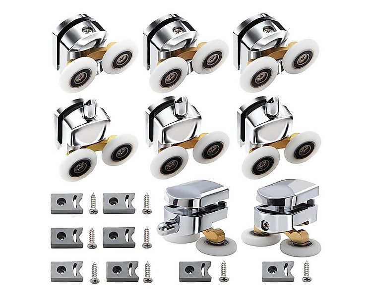 Auledio Möbelrolle 8er Set Duschtürrollen, Rollbefestigungen für Schiebetür günstig online kaufen