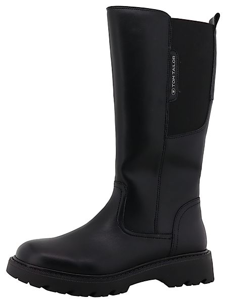 TOM TAILOR Reißverschlussstiefel Langschaftstiefel mit Blockabsatz günstig online kaufen