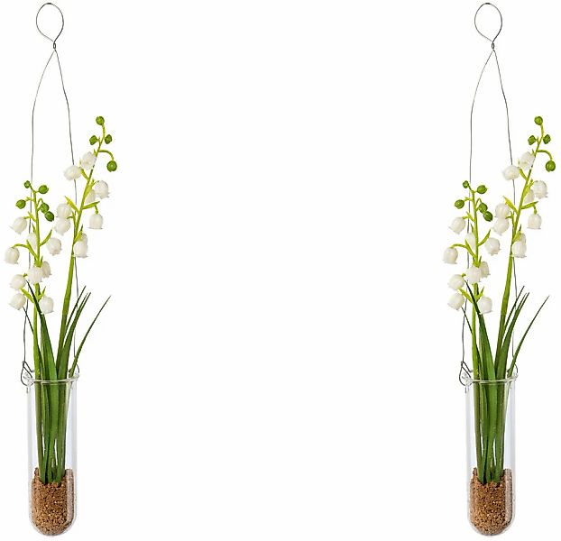 Creativ green Kunstblume "Maiglöckchen in Hängevase" günstig online kaufen