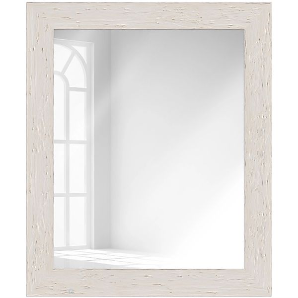 WANDStyle Wandspiegel H780 aus Massivholz in Weiß 50 x 60 cm im Stil Modern günstig online kaufen