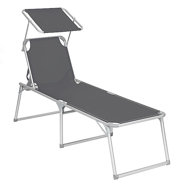 SONGMICS Gartenliege, Liegestuhl,Aluminium,groß,65x200x48cm,verstellbar günstig online kaufen