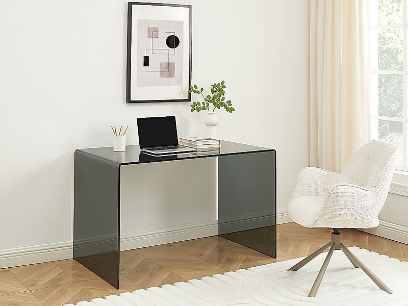 Schreibtisch - getöntes Sicherheitsglas - Schwarz - ELSTRON günstig online kaufen