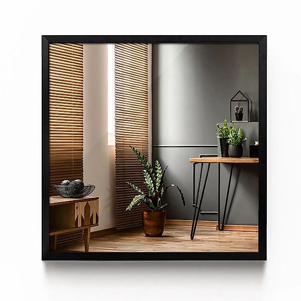 Tulup Spiegel mit Rahmen Rechteckspiegel mit Rahmen 50x50 cm Wandspiegel mi günstig online kaufen