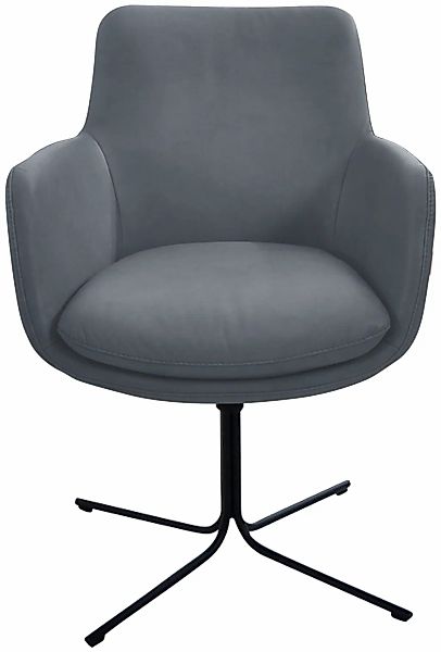 K+W Komfort & Wohnen Drehstuhl "Pego" () filigranem 4-Fuß-Gestell in schwar günstig online kaufen