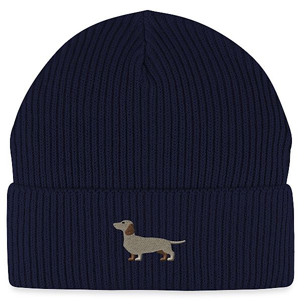 Spreadshirt Beanie Dackel Stickerei Bio Fisherman günstig online kaufen