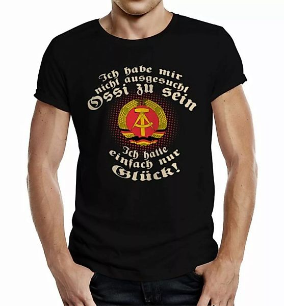 RAHMENLOS® T-Shirt für den glücklichen Ossi: Ich Hatte einfach nur Glück günstig online kaufen