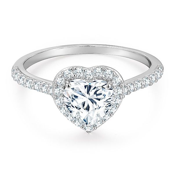 Trilani Silberring Herz silber, mit Zirkonia günstig online kaufen