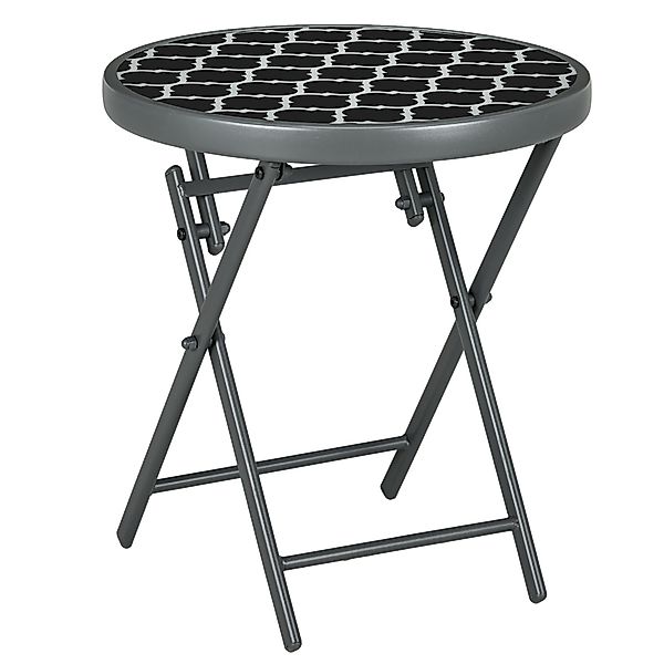 Outsunny Gartentisch Beistelltisch klappbar Klapptisch Outdoor günstig online kaufen