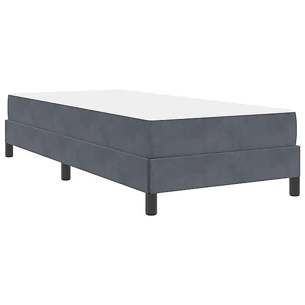 vidaXL Boxspringbett mit Matratze Dunkelgrau 90 x 210 cm Stoff 3398726 günstig online kaufen
