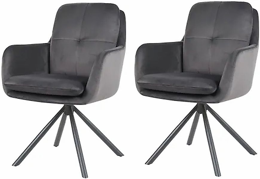 HELA Armlehnstuhl »PARMA« (Set) 2 Stk.2er Pack, 360° drehbar, 4-Fuß, Kissen günstig online kaufen