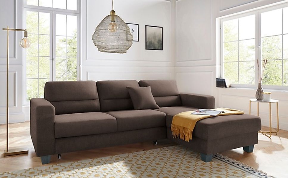 TRENDMANUFAKTUR Ecksofa »Chamber, zeitlos & modern, hoher Sitzkomfort, Brei günstig online kaufen