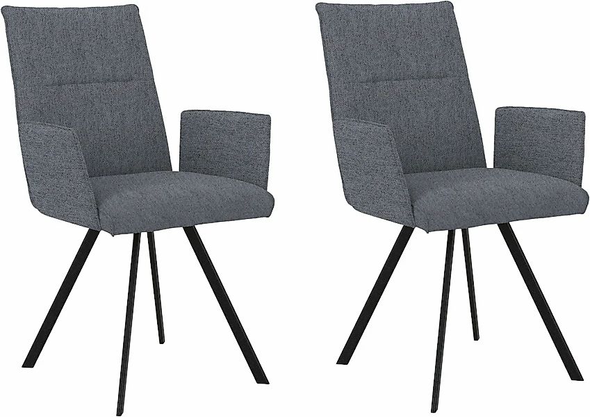 Home affaire Armlehnstuhl "Sava" (Set) 2 Stk.Metallgestell günstig online kaufen