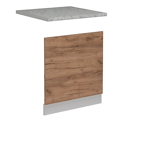 Vicco Frontblende R-Line Geschirrspüler Fronttür Goldkraft Eiche 60 cm AP M günstig online kaufen