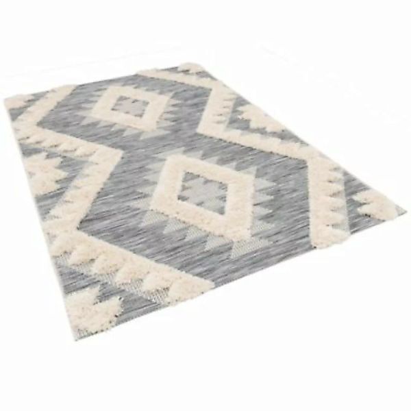 Pergamon In & Outdoor Teppich Shaggy Juist Ethno Teppiche grau Gr. 120 x 17 günstig online kaufen