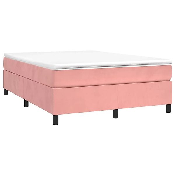 vidaXL Boxspringbett mit Matratze Rosa 140x190 cm Samt 3144680 günstig online kaufen
