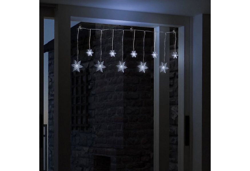 Mojawo Lichtervorhang Lichterkette Lichtervorhang Schneeflocke Beleuchtung günstig online kaufen
