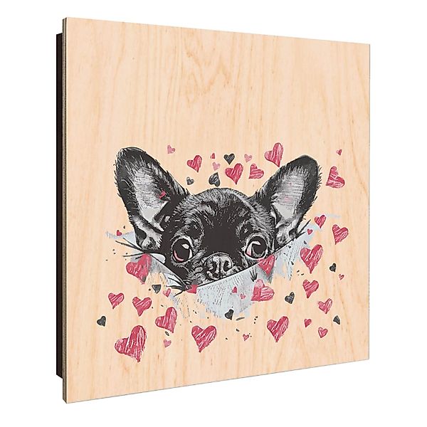 Banjado Schlüsselkasten Holz 30x30cm Schwarz Scharnier Rechts 50 Haken Desi günstig online kaufen