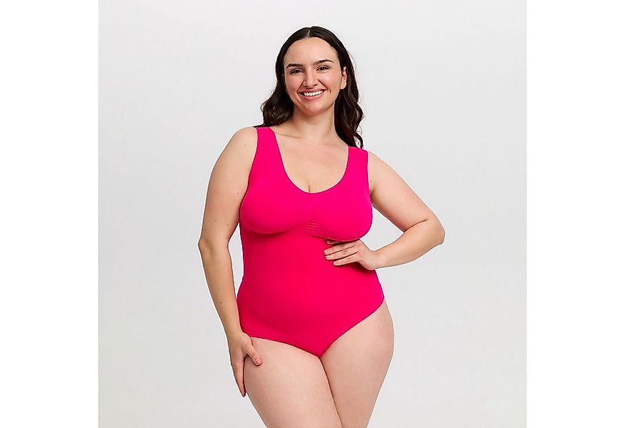 Creamy Fabrics Miederbody Tank Bodysuit Sculpting Shapewear mit String-Neon günstig online kaufen