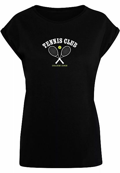 Merchcode T-Shirt "Merchcode Damen Ladies Tennis Club Extended Shoulder Tee günstig online kaufen