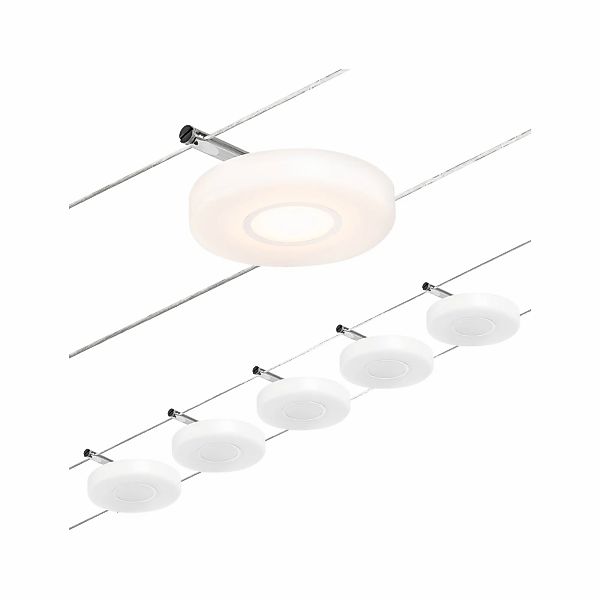 Paulmann "CorDuo LED Seilsystem DiscLED Basisset 5x200lm 5x4,5W 3000K 230/1 günstig online kaufen