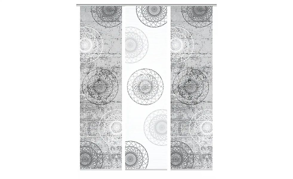 HOME in green Schiebevorhang   ¦ grau ¦ Synthetik ¦ Maße (cm): B: 60 H: 245 günstig online kaufen