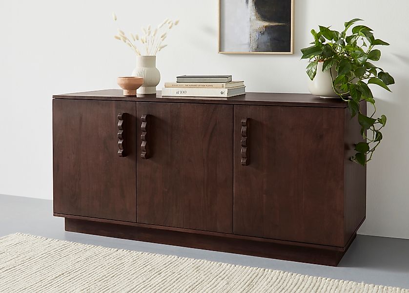 LeGer Home by Lena Gercke Sideboard »EMINA« Akazie Massivholz, 146cm Kommod günstig online kaufen