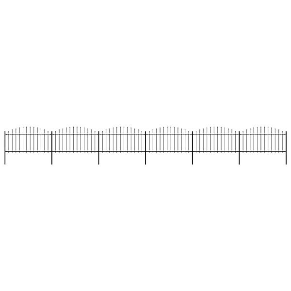 vidaXL Gartenzaun mit Speerspitze Stahl 1070 x 150 cm Schwarz 277735 günstig online kaufen