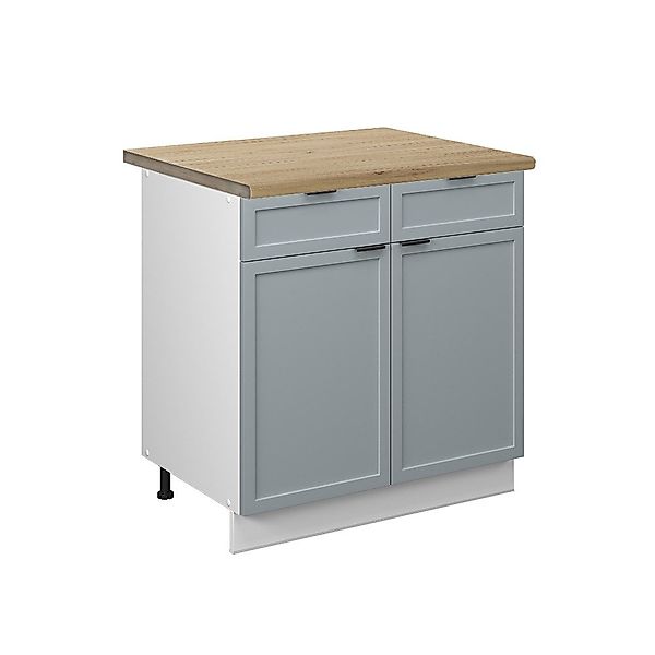 Vicco Unterschrank Fame-Line, Hellblau-grau/Weiß, 80 cm, günstig online kaufen