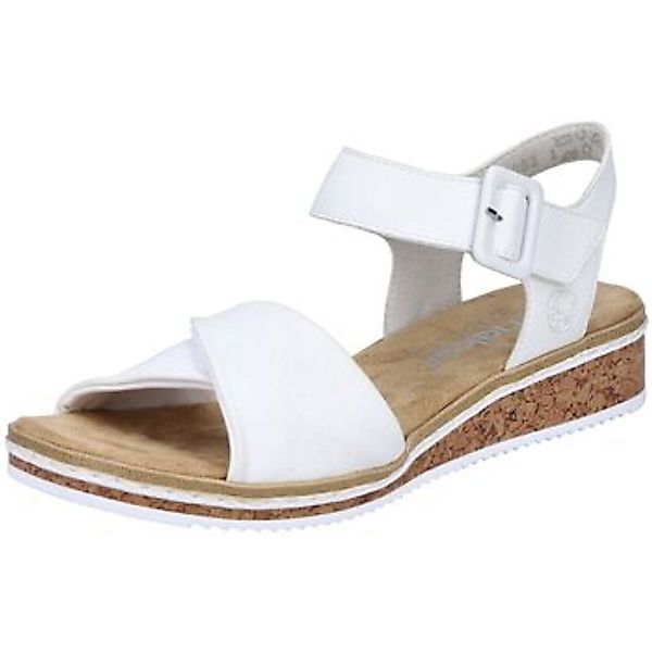 Rieker  Sandalen Sandaletten Weiß Klette V3691-80 80 günstig online kaufen