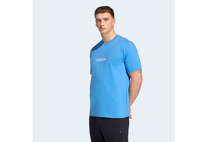 adidas Sportswear T-Shirt ESSENTIALS LINEAR SINGLE JERSEY überschnittene Sc günstig online kaufen