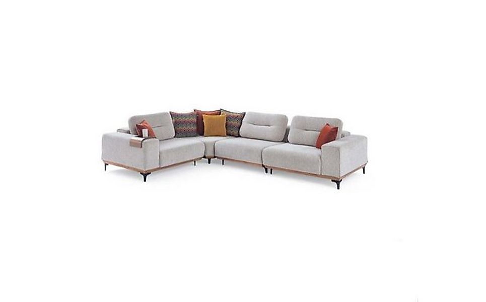 JVmoebel Ecksofa Weißes Ecksofa Moderne L-Form Couch Wohnzimmer Polstersofa günstig online kaufen