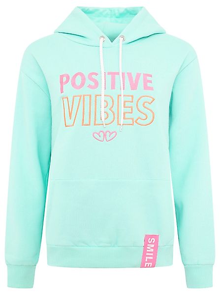 Zwillingsherz Hoodie Positive Vibes Mit Baumwolle, günstig online kaufen