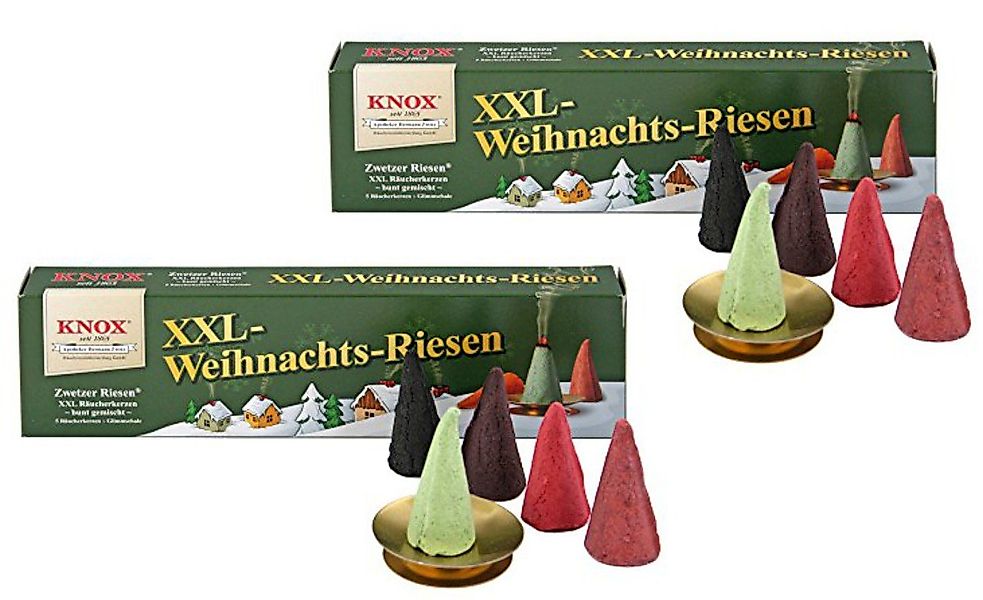 KNOX Duftkerze 071598, Räucherkerzen 2er Set XXL Weihnachtsriesen, je Packu günstig online kaufen