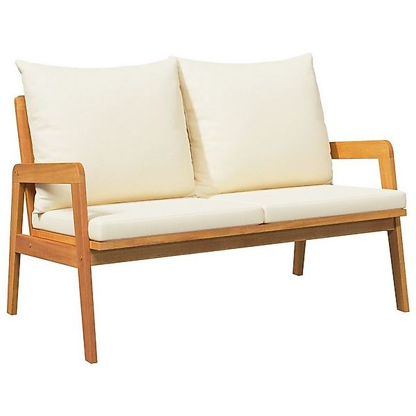 vidaXL Loungesofa Gartenbank mit Kissen 115x65x71 cm Massivholz, 1 Teile günstig online kaufen